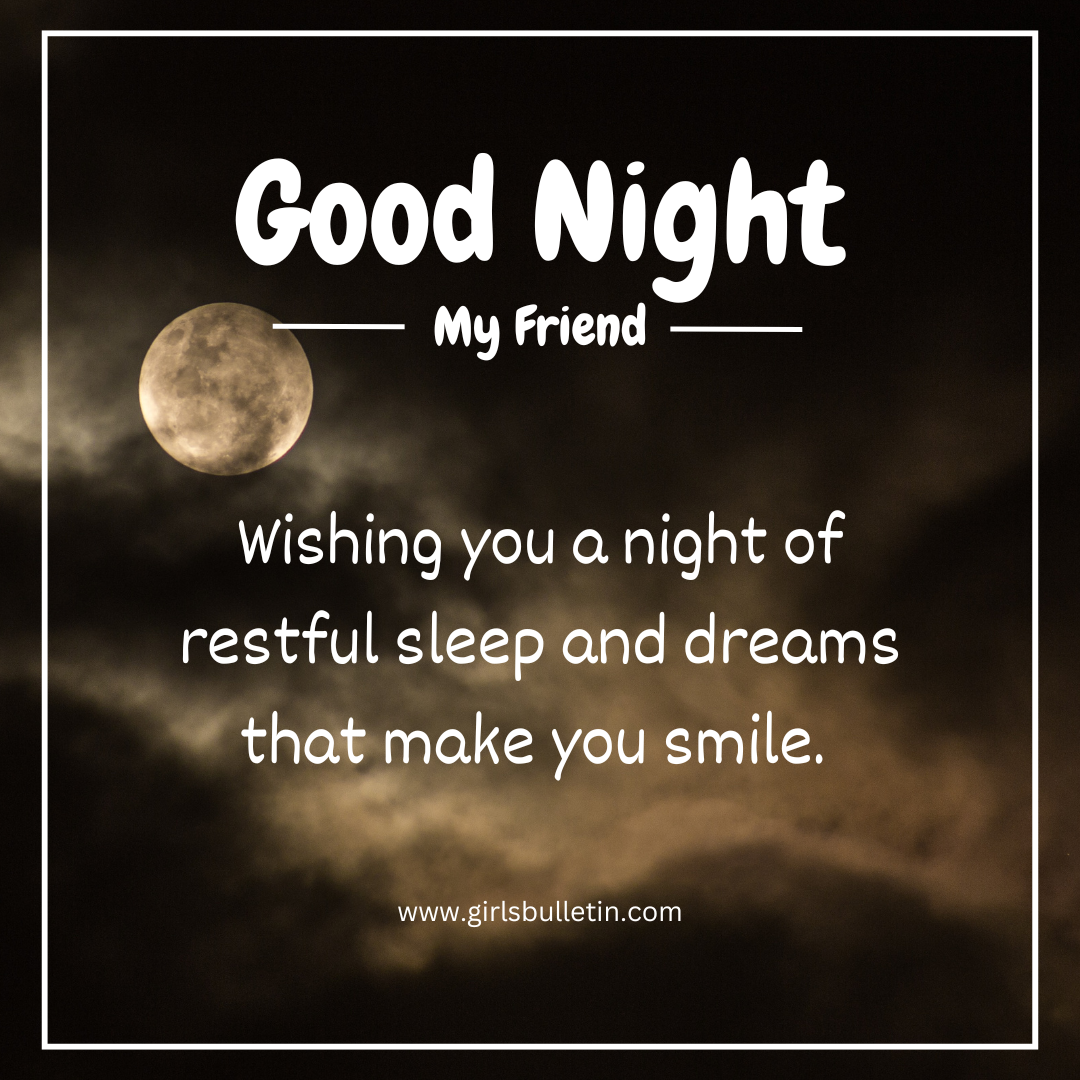 my friend good night message and greeting