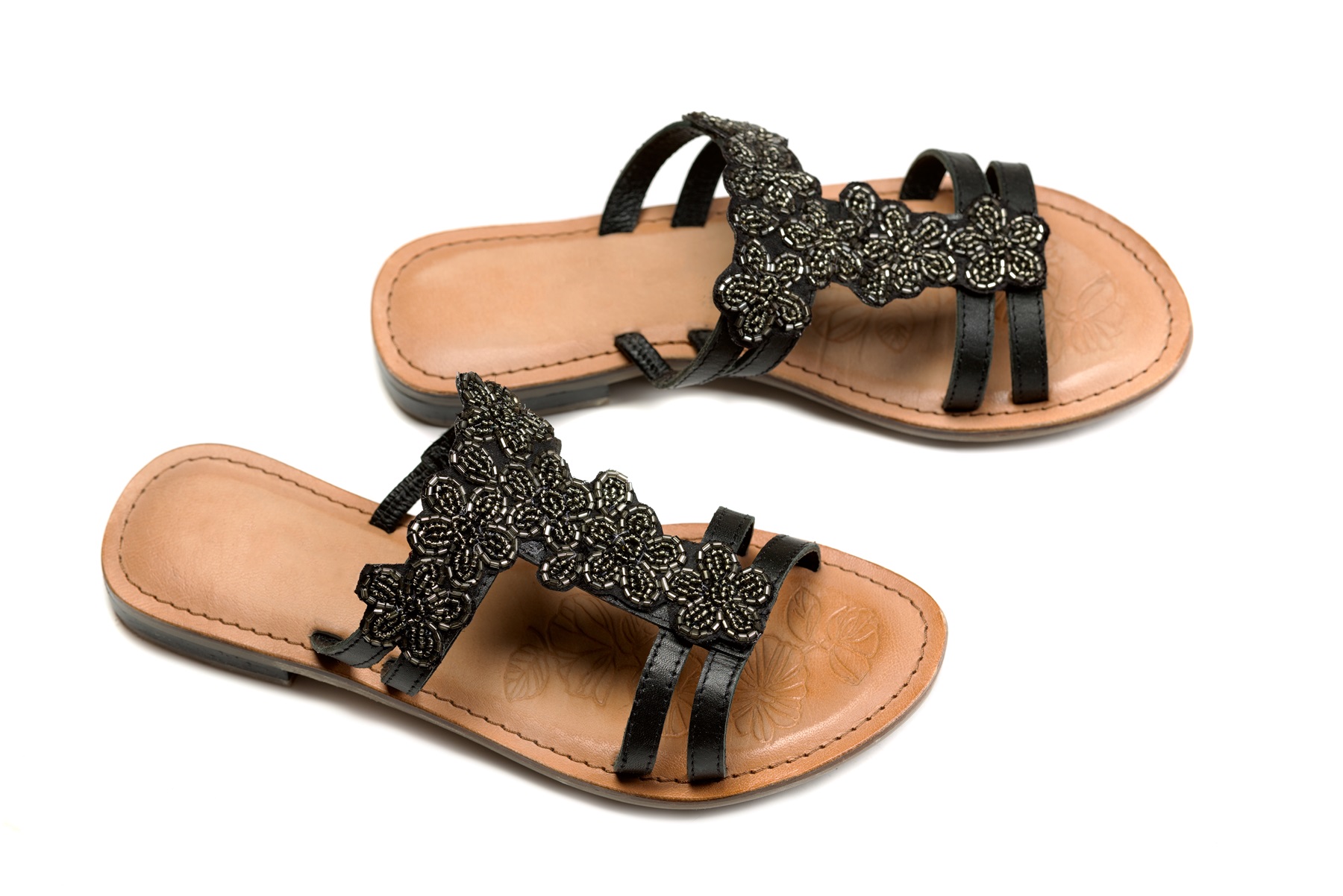 A cute pair of leather women's sandals.